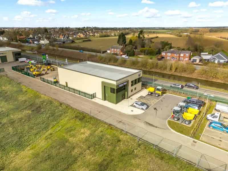 Modern Industrial Building with Warehouse and Office Space