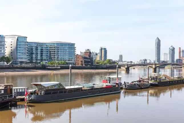 Luxury 4-Bedroom Riverboat for Sale on Chelsea Embankment