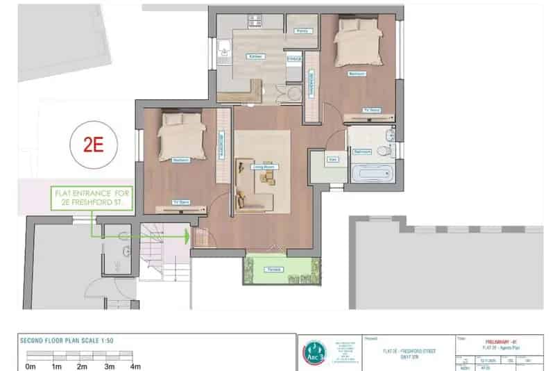 Brand New 2-Bedroom Flat with Balcony - Open Plan Living