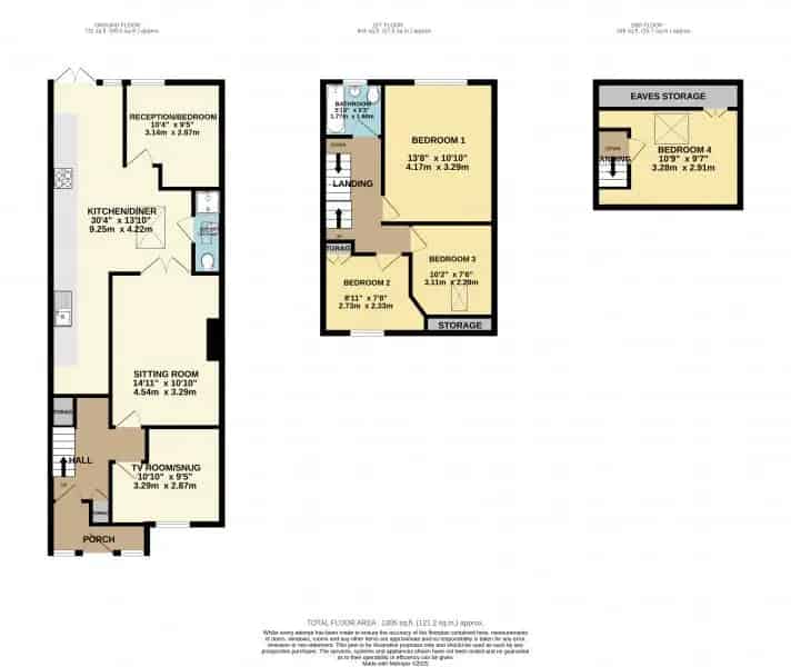 4 Bedroom Mid Terrace House with Rear Extension