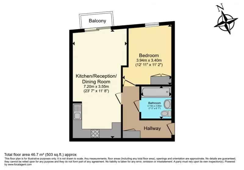 1 Bedroom Flat South Hampstead EPC B