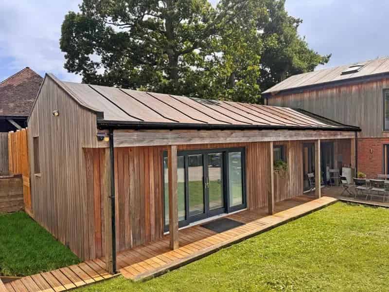 Modern Timber Office Suite with Terrace and Parking