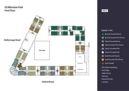 1 Room Flat 49m Manchester Top Floor Ensuite Gym Laundry