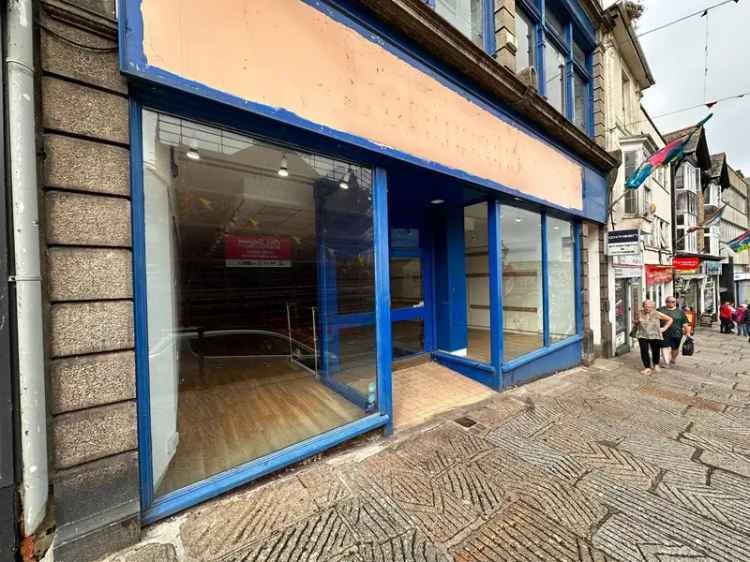 Penzance Town Centre Retail Shop 1830 sq ft