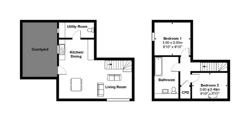 2 Bed Character Property For Sale Near Town Centre