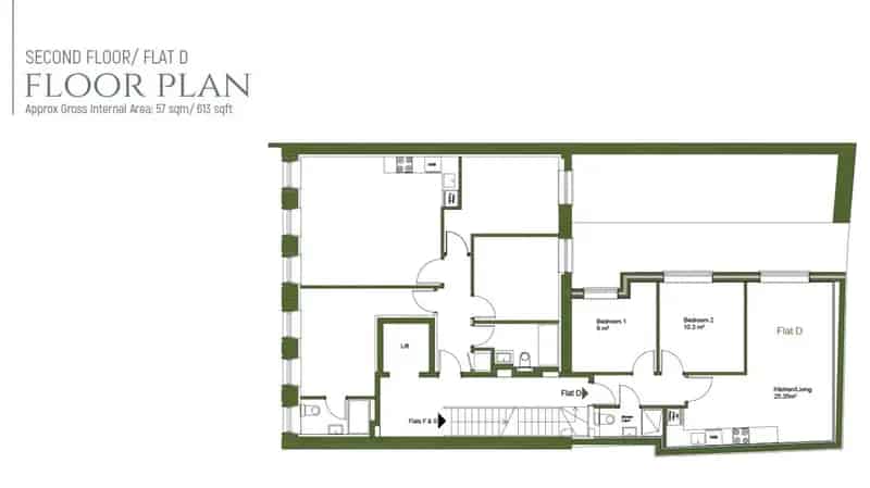 2 Bed Flat for Sale - Modern Elegance in a Prestigious Development