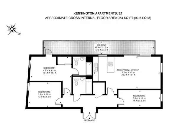 Flat to rent in Kensington Apartments, Commercial Street, London E1