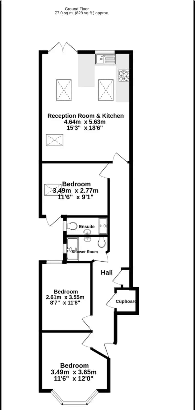 3 Bedroom Flat House to Rent
