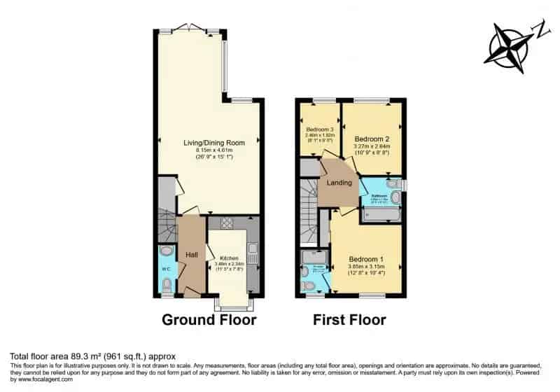 3 Bedroom End Terrace House with Garden and Driveway Parking
