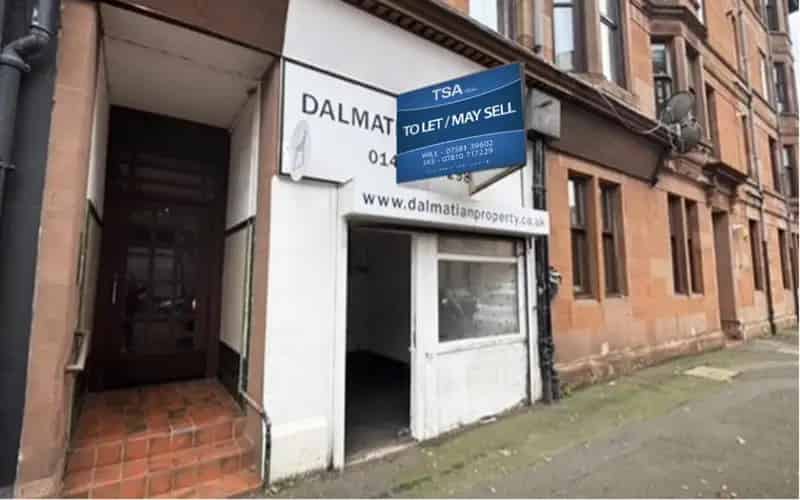 Langside Retail Unit 166 sq ft Rent 6500 Sale 60000