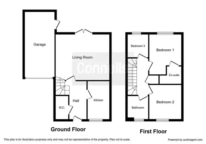 Modern Three Bed House with Driveway and Garage