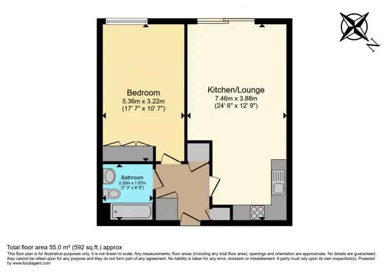 1 bedroom  Flat