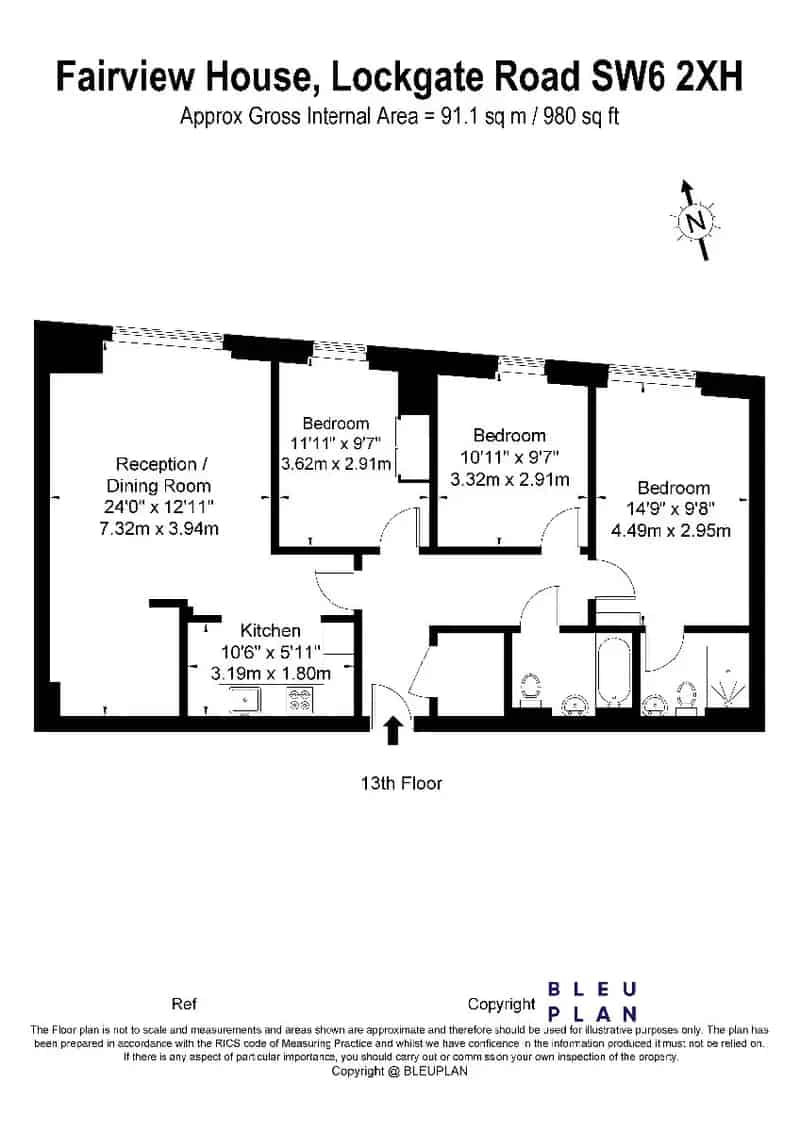 3 Bedroom Apartment House to Rent Near Canary Wharf