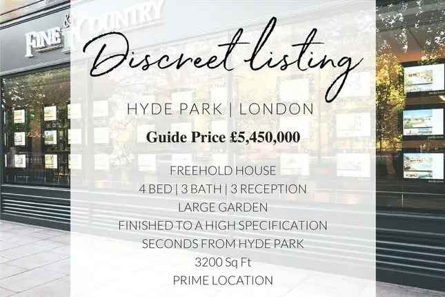 Mayfair Townhouse Hyde Park 4 Beds 3 Baths 3200 sq ft