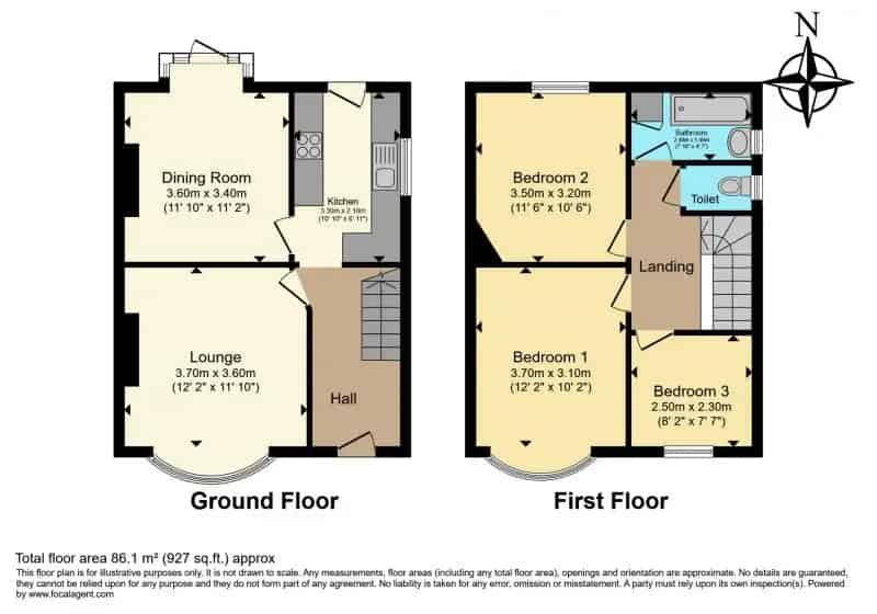3 bedroom  Semi-detached house