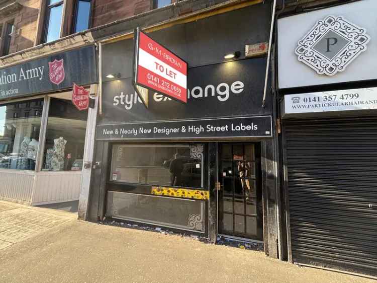 Glasgow West End Retail Unit - Class 1A Premises