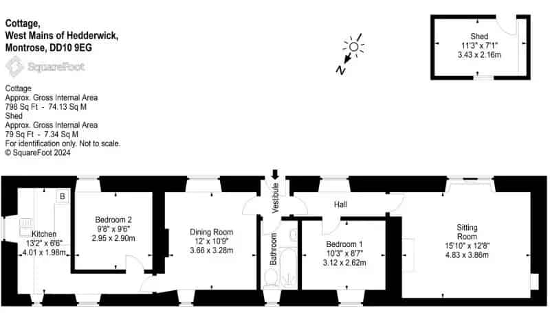 2 Bedroom Cottage with 3.68 Acres and Planning Permission