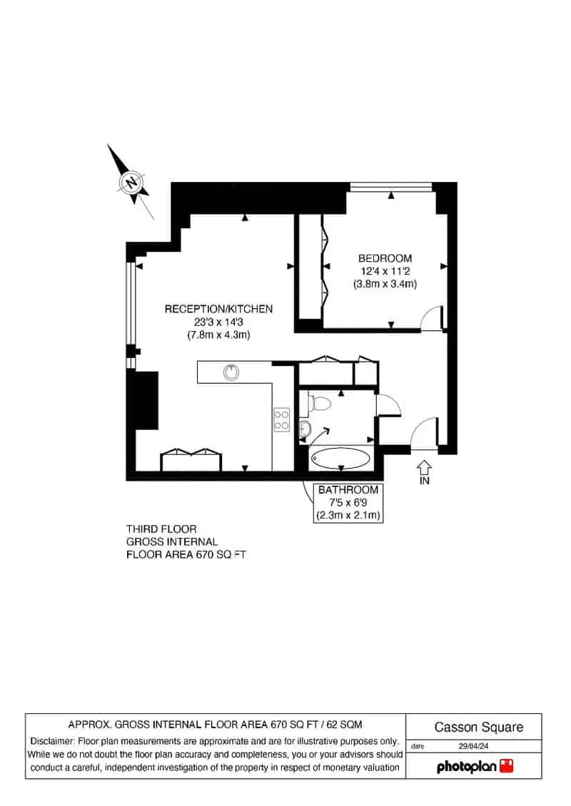 1 Bedroom Apartment House to Rent in London