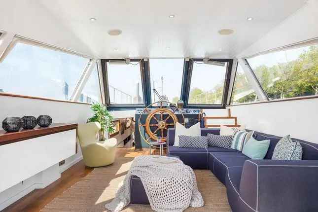 Luxury Riverboat Home for Sale on Cadogan Pier Chelsea