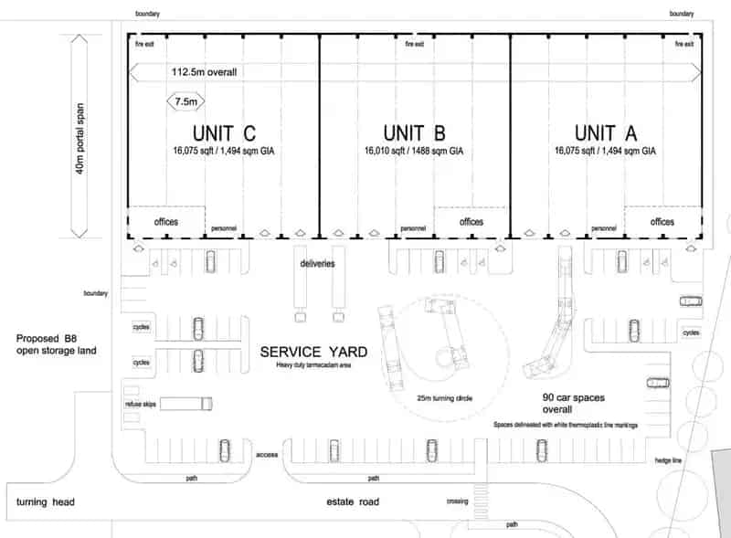 New Build Warehouse Units Near A1M