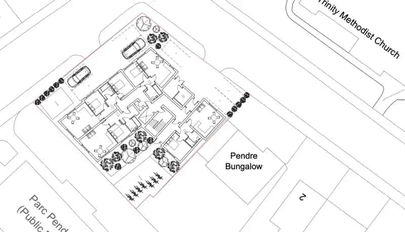 Prestatyn Development Site: 4 Townhouses or 8 Luxury Flats