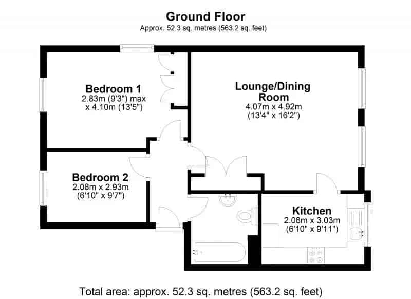 2 bedroom  Apartment