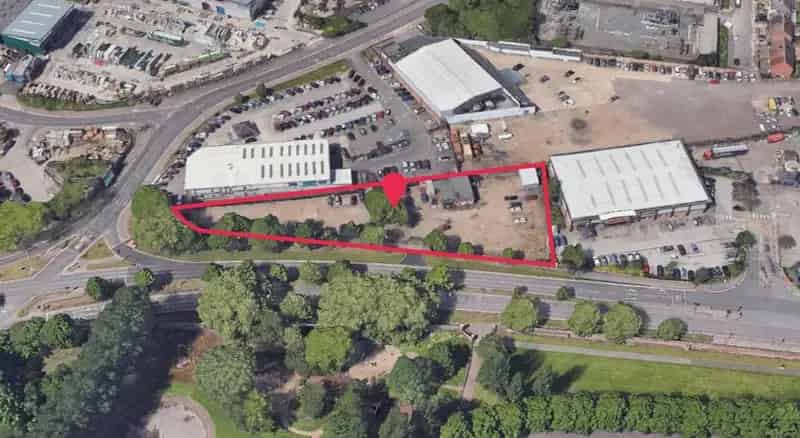 Secure Open Storage Site with Brick Building and Steel Shed