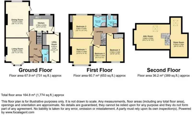 4 Bedroom Semi Detached House with Converted Loft and Garden