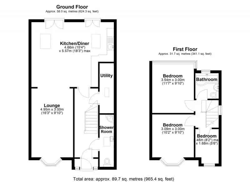 3 Bedroom Semi-Detached House Extended Near A45 Birmingham Airport