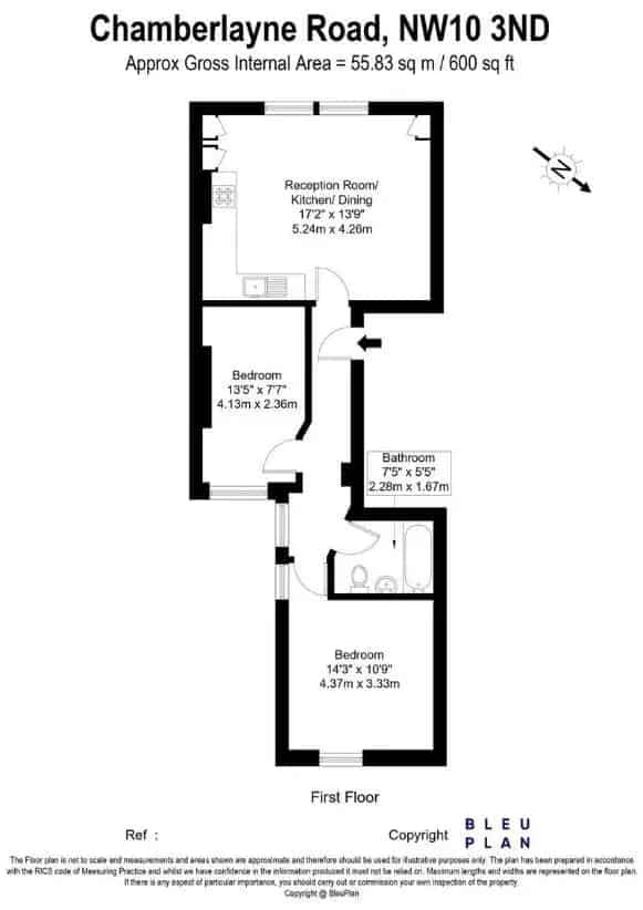 2 Bed Flat for Sale Kensal Rise - Recently Decorated