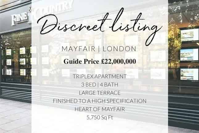 Mayfair 3-Bedroom Triplex Apartment for Sale