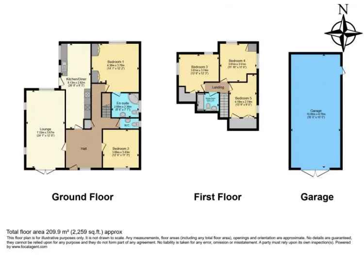 5 Bedroom Detached Bungalow with Triple Garage Ware