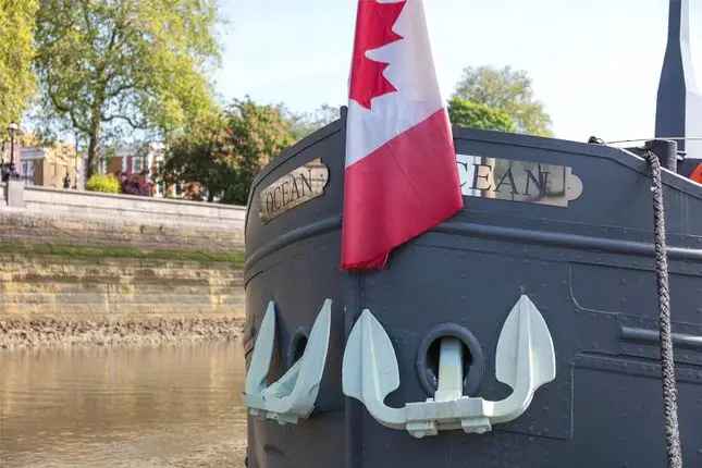 Luxury 4-Bedroom Riverboat for Sale on Chelsea Embankment