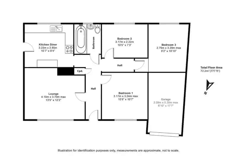 3 Bed Detached Bungalow for Sale in Totnes