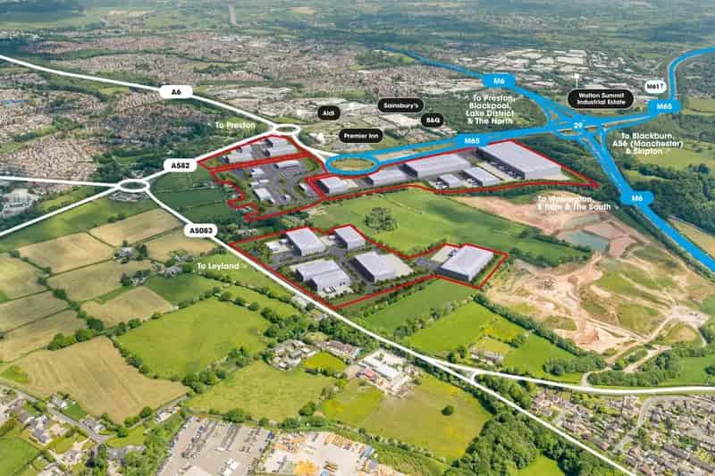 Lancashire Central Industrial Units:  670,000 sq ft Available