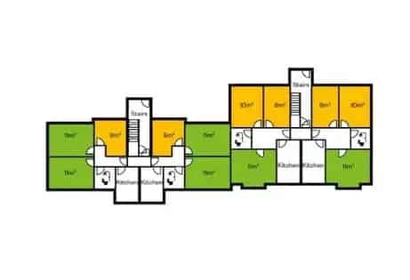 1 Room Flat Leeds 22m² Student Shared Flat