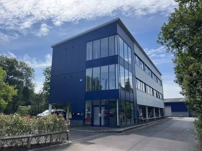 Modern Two-Floor Office Building with Parking
