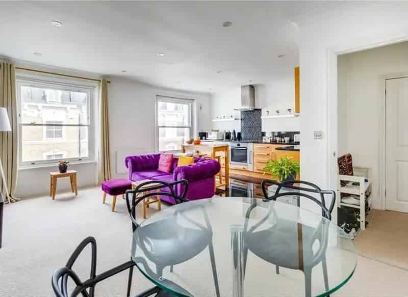 One Bedroom Victorian Flat Earls Court Study Ample Storage