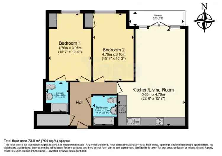 2 bedroom  Apartment