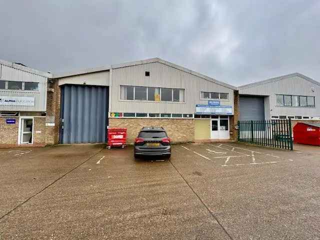 Mid Terrace Industrial Unit Steel Frame Construction Loading Door