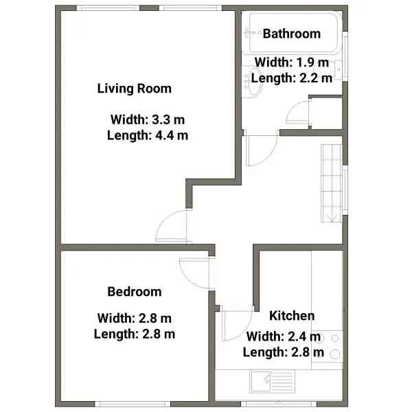 1 bedroom  Flat