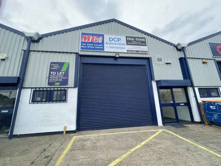 Trade Counter Unit Harlow Central Location