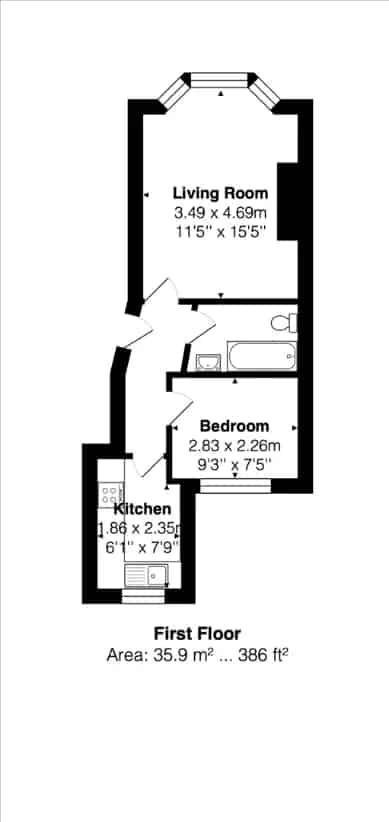 1 Bed Flat for Sale in Hove's Poets Corner