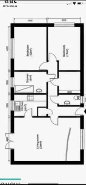 2 Bed Bungalow in 55 Plus Scheme