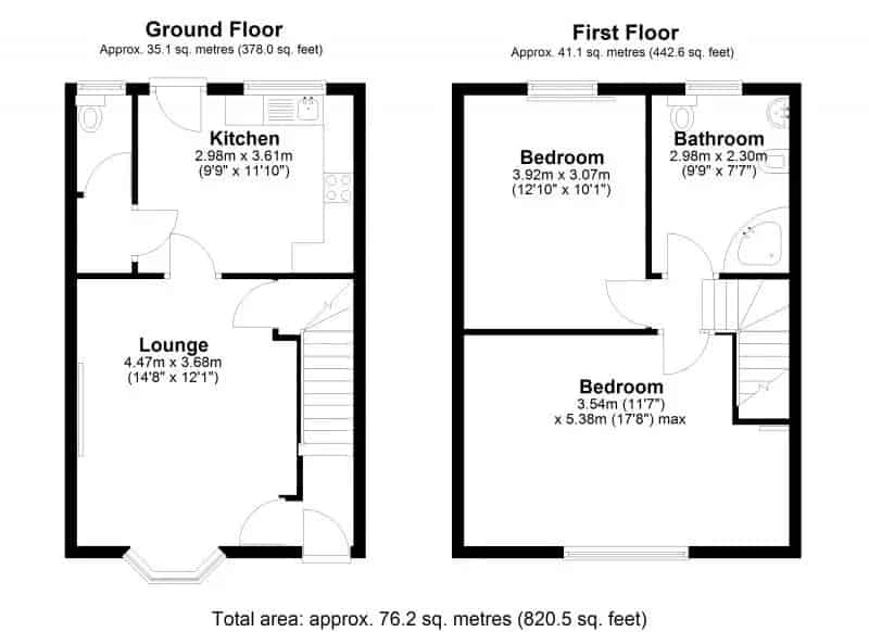 2 Bedroom Terraced House with Garden and Driveway