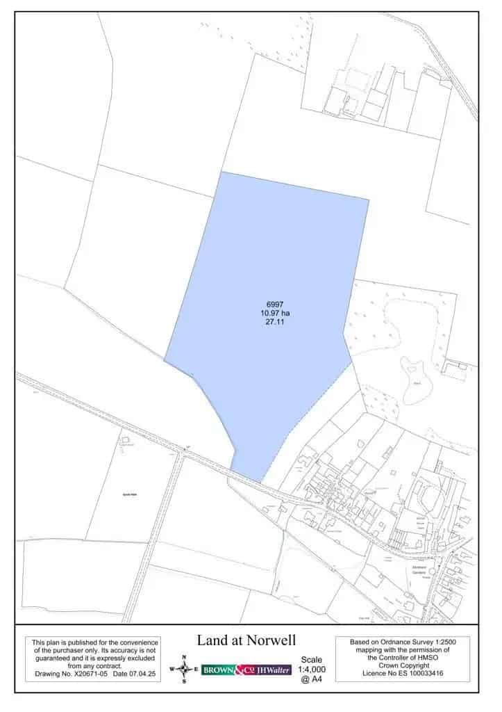 27.11 Acres Arable Land Norwell Vacant Possession