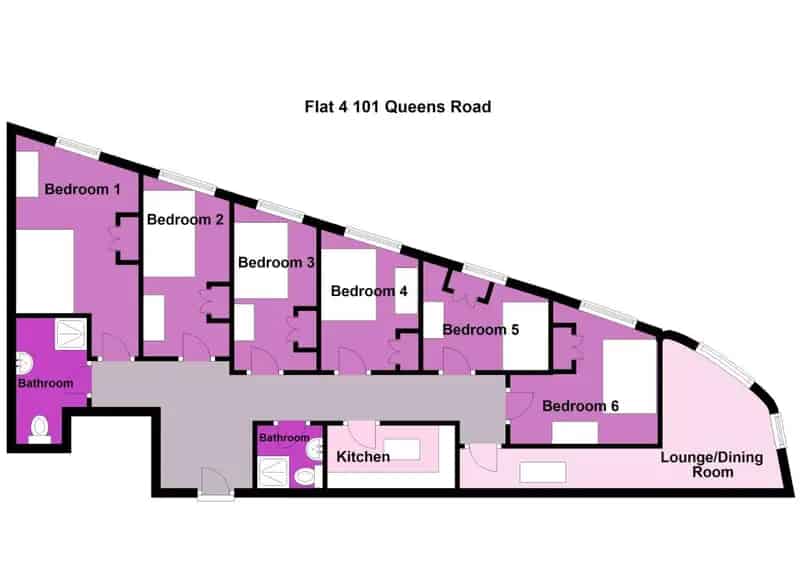 6 Bedroom Apartment Near UOB