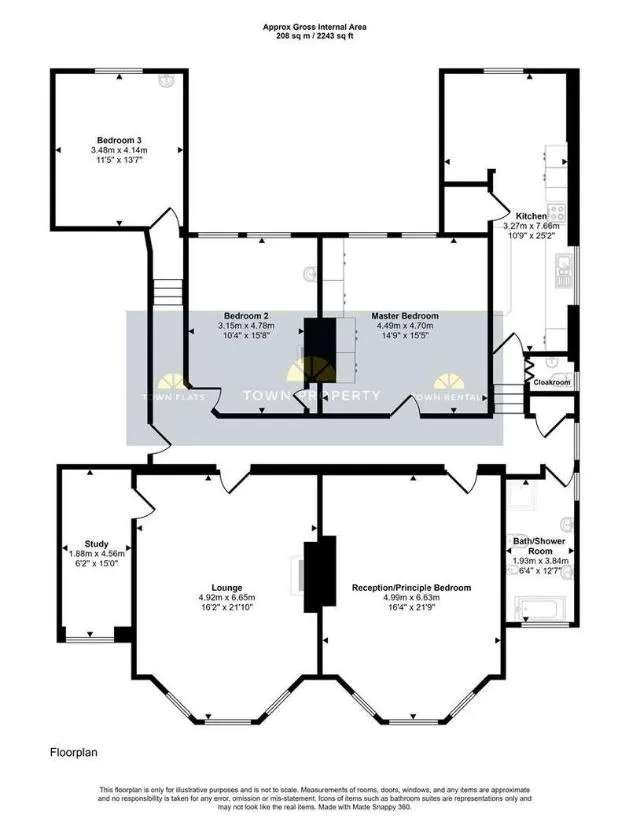 Victorian Mansion Apartment in Eastbourne, Devonshire Quarter