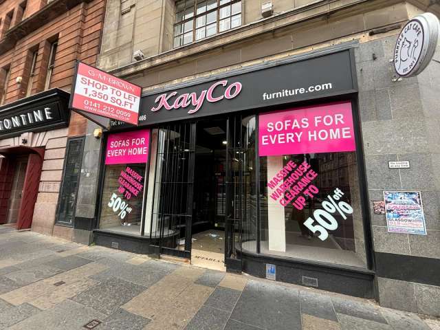 Refurbished Retail Office Unit in Glasgow's Merchant City